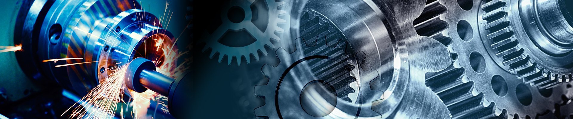 Usinage de précision sur pièce métallique avec étincelles et engrenages industriels en arrière-plan au Québec
